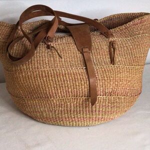 Vintage Sisal Market Hobo Bag